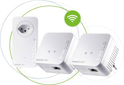 Devolo Magic 1 WiFi mini Multiroom Kit CH Powerline WLAN Network Kit 1200MBit/s