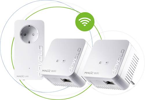 Devolo Magic 1 WiFi mini Multiroom Kit BE Powerline WLAN Network Kit 1200MBit/s