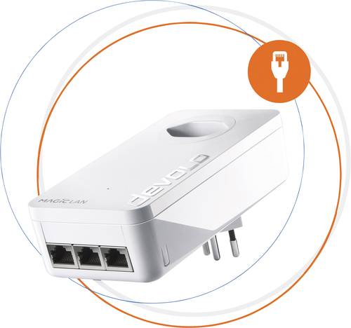 Devolo Magic 2 LAN triple CH Powerline Einzel Adapter 2400MBit/s