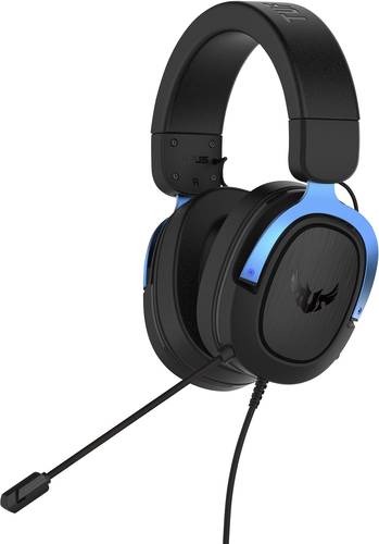 Asus TUF H3 Gaming Over Ear Headset kabelgebunden 7.1 Surround Schwarz, Blau