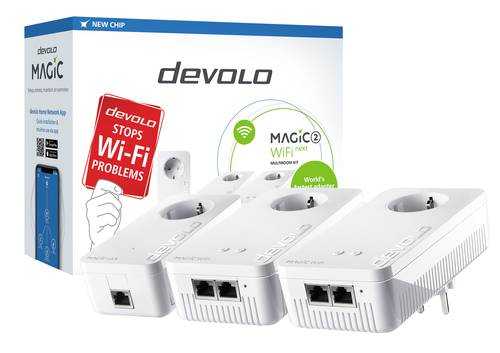 Devolo Magic 2 WiFi next Multiroom Kit 8632 Powerline WLAN Multiroom Starter Kit 2400MBit/s