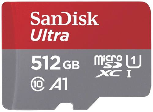 SanDisk microSDXC Ultra 512GB (A1/UHS-I/Cl.10/150MB/s) microSDXC-Karte 512GB A1 Application Performa