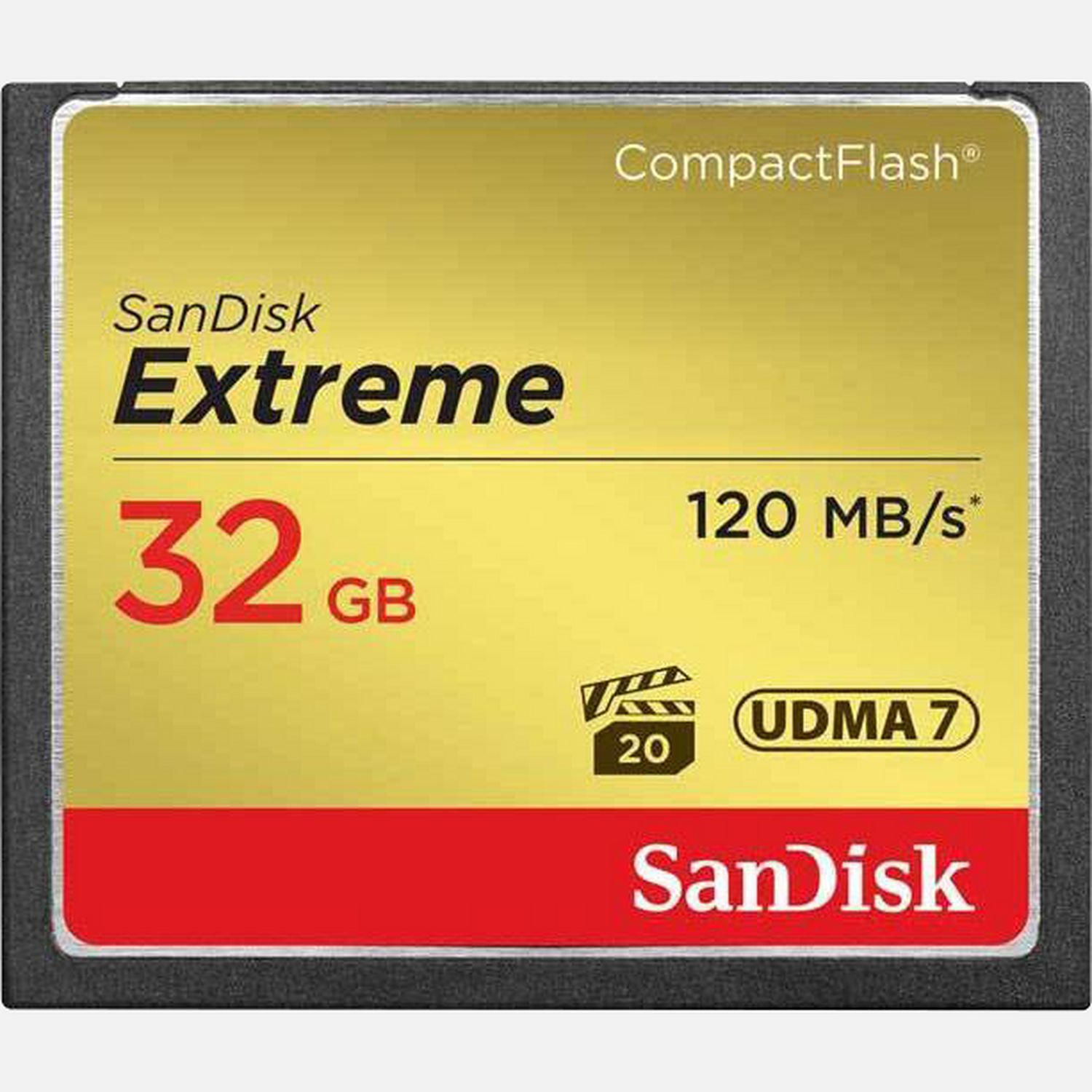 Mit dieser SanDisk Extreme CompactFlash-Karte kannst du dich allen Elementen stellen. Diese Karte wurde entwickelt, um deine besten Fotos mit hoher Geschwindigkeit sowie Videos in Full-HD aufzuzeichnen. Sie eignet sich hervorragend fr DSLR-Kameras und HD-Camcorder im mittleren bis oberen Preissegment. Schnelle Action, Reihenaufnahmen und Videos aufzeichnen und die hochauflsenden Dateien schnell und einfach bertragen. Speziell konstruiert, um extremen Wasser- und Temperaturnderungen stand zu halten.  Vorteile      32 GB Speicherkapazitt          Fotos und Full-HD-Videos speichern und bertragen          Hohe Lesegeschwindigkeiten bis zu 120 MB/s          Hohe Schreibgeschwindigkeiten bis zu 85 MB/s          Erhhte Effizienz mit bis zu 90 MB/s Lesegeschwindigkeit          Hlt extremen Umweltbedingungen stand          Video-Geschwindigkeitsklasse VPG-20          Informationen zur Produkt