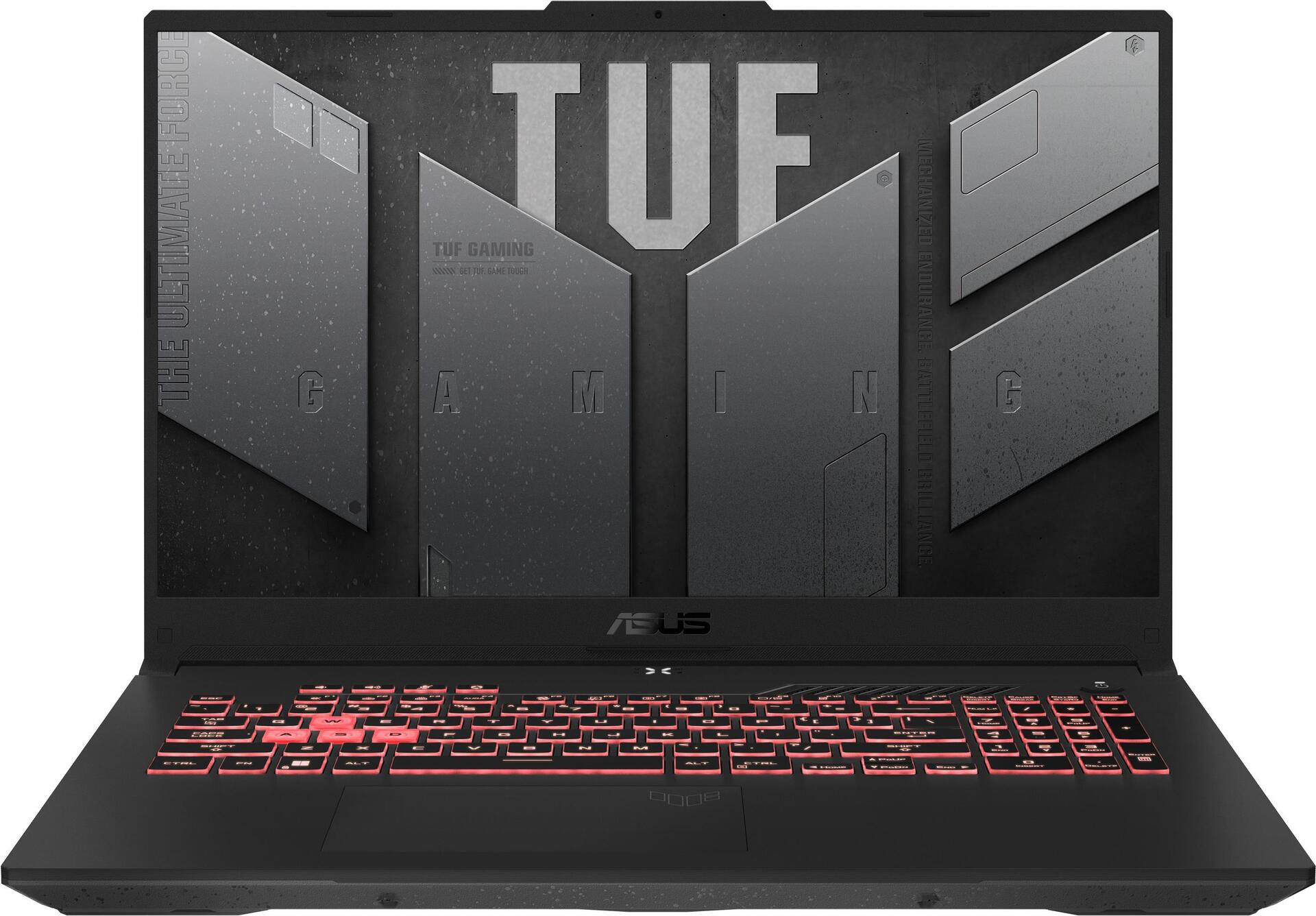 ASUS TUF Gaming A17 FA707RM-HX005W 6800H Notebook 43,9 cm (17.3 ) Full HD AMD Ryzen 7 16 GB DDR5-SDRAM 512 GB SSD NVIDIA GeForce RTX 3060 Wi-Fi 6 (802.11ax) Windows 11 Home Schwarz – Grau (90NR0971-M00050)