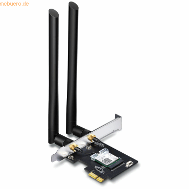 Archer T5E ist ein 802.11ac-Dualband-Wi-Fi-PCI-Express-Adapter mit Geschwindigkeiten von bis zu 1..167 Mbit/s (867 Mbit/s im 5-GHz-Band und 300 Mbit/s im 2