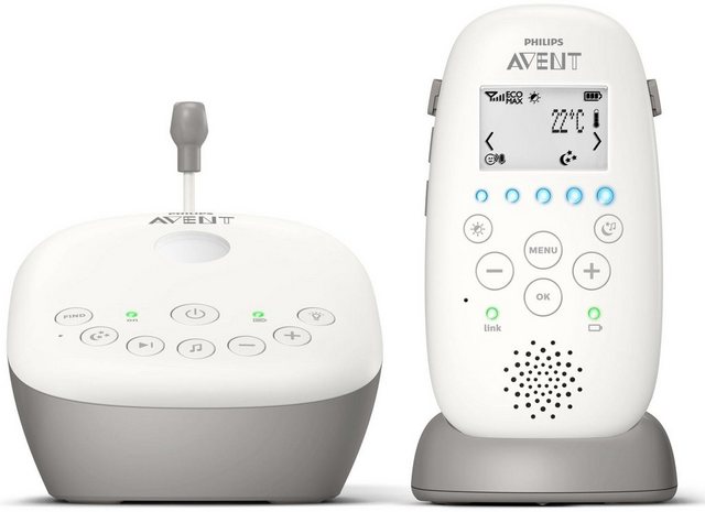 Philips AVENT Babyphone SCD733/26, mit Schlafliedern und Sternenhimmel-Projektion