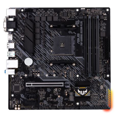 ASUS TUF GAMING A520M-PLUS – Motherboard – micro ATX – Socket AM4 – AMD A520 – USB 3,2 Gen 1, USB 3,2 Gen 2 – Gigabit LAN – Onboard-Grafik (CPU erforderlich) – HD Audio (8-Kanal) (90MB14Y0-M0EAY0)