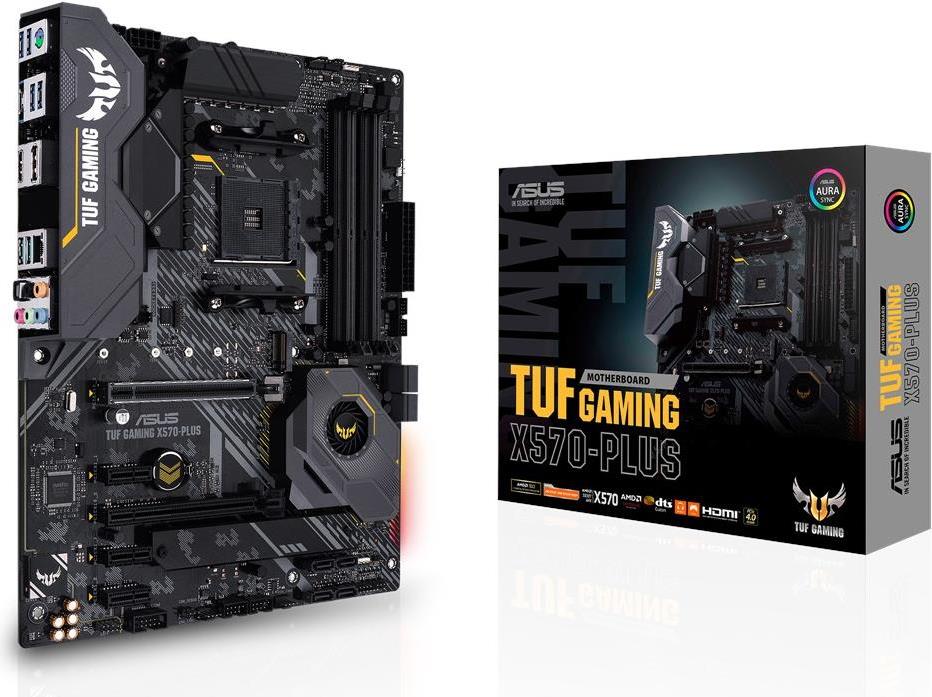 ASUS TUF GAMING X570-PLUS – Motherboard – ATX – Socket AM4 – AMD X570 – USB-C Gen2, USB 3,2 Gen 1, USB 3,2 Gen 2 – Gigabit LAN – Onboard-Grafik (CPU erforderlich) – HD Audio (8-Kanal) (90MB1180-M0EAY0)