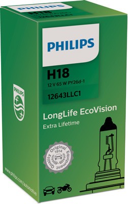 PHILIPS LongLife EcoVision Nennleistung [W]:65 W Sockelausführung:PY26d-1 Spannung [V]:12 V Lampenart:WBT10