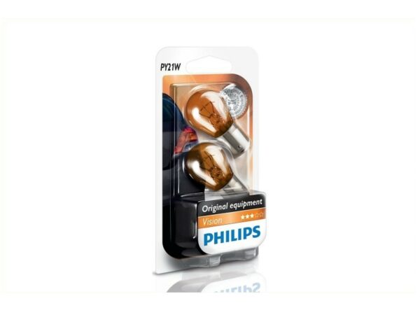 PHILIPS Glühlampe PY21W [12V] (2 Stk.) Unsere Signallampen sind die erste Wahl aller großen Automobilhersteller. Sie bieten höchste Qualität zu einem unschlagbaren Preis. Eigenschaften: Sockel: Bau15s Spannung: 12 Volt Leistung: 21 Watt Breite: 25 mm Höhe: 52