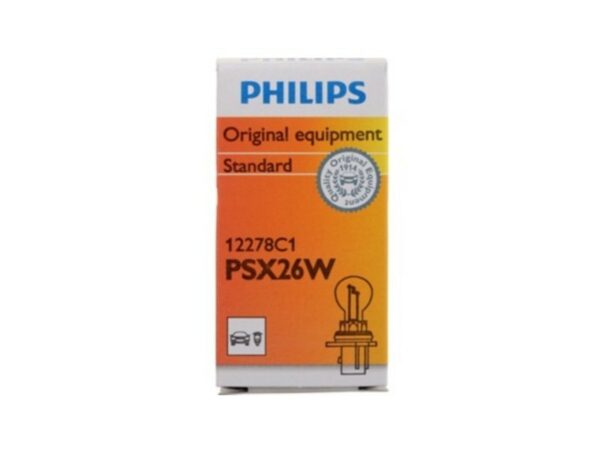 PHILIPS Glühlampe PSX26W [12V] (1 Stk.) Unsere Signallampen sind die erste Wahl aller großen Automobilhersteller. Sie bieten höchste Qualität zu einem unschlagbaren Preis. Eigenschaften: Sockel: PG18.5d-3 Spannung: 12 Volt Leistung: 26 WattLampenart:PSX26W Sockelausführung:PG18