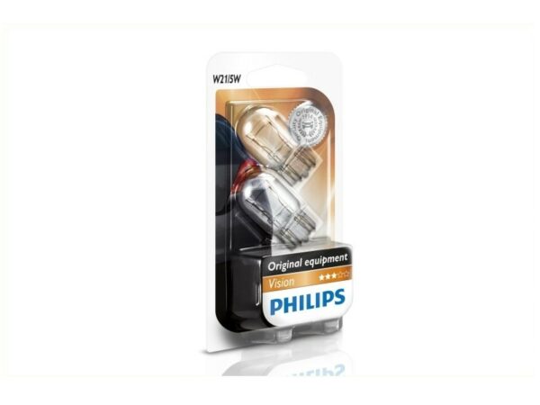 PHILIPS Glassockel W21/5W [12V] (2 Stk.) Unsere Signallampen sind die erste Wahl aller großen Automobilhersteller. Sie bieten höchste Qualität zu einem unschlagbaren Preis. Eigenschaften: Sockel: W3x16q Spannung: 12 Volt Leistung: 5/21 Watt Breite: 2