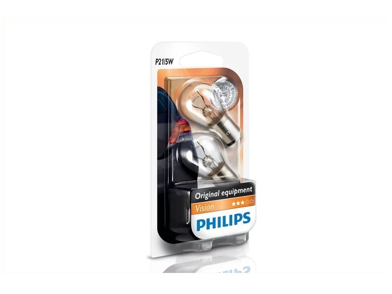 PHILIPS Glühlampe P21/5W [12V] (2 Stk.) 12V