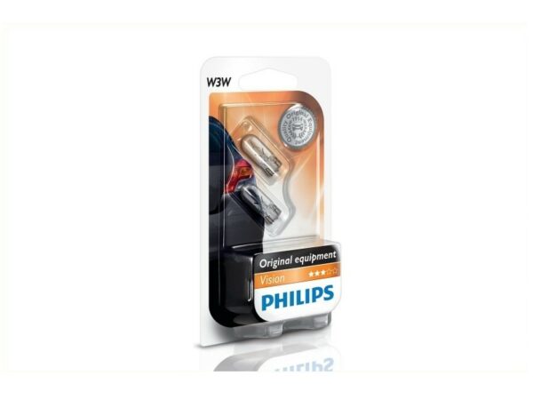 PHILIPS Glassockel W3W [12V] (2 Stk.) Gebindeart: Blisterpack Lampenart: Glassockellampe Nennleistung: 3: W Spannung: 12: V Sockelausführung: W2