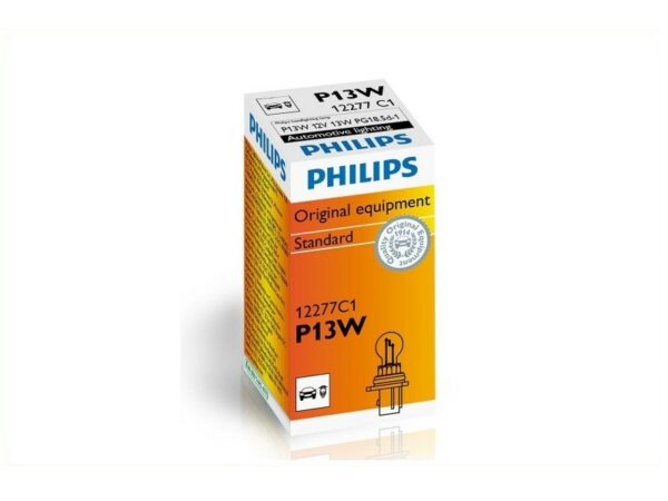 PHILIPS Glühlampe P13W [12V] (1 Stk.) Nennleistung: 13: W Spannung: 12: V Sockelausführung: PG18.5d-1 Lampenart: P13W: Unsere Signallampen sind die erste Wahl aller großen Automobilhersteller. Sie bieten höchste Qualität zu einem unschlagbaren Preis. Eigenschaften: Sockel: PG18.5d-1 Spannung: 12 Volt Leistung: 13 Watt Breite: 3