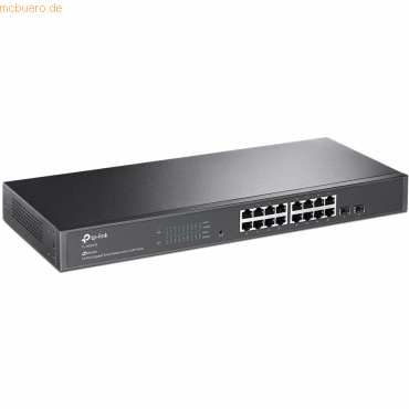 Der TL-SG2218 von TP-Link ist ein praktischer Gigabit L2 Managed Switch mit 16 Ports und 2 SFP-Steckplätzen für ein komplettes Omada-Netzwerk. Er bietet hohe Leistung und leistungsstarke L2- und L2+-Funktionen wie statisches Routing