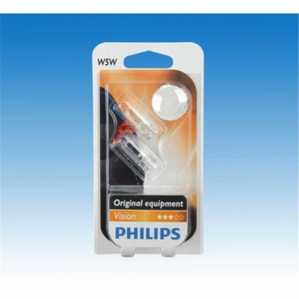 Vision Glassockellampe W5W Hochwertiges Produkt in Originalausrüster-Qualität von Philips.  2er Pack