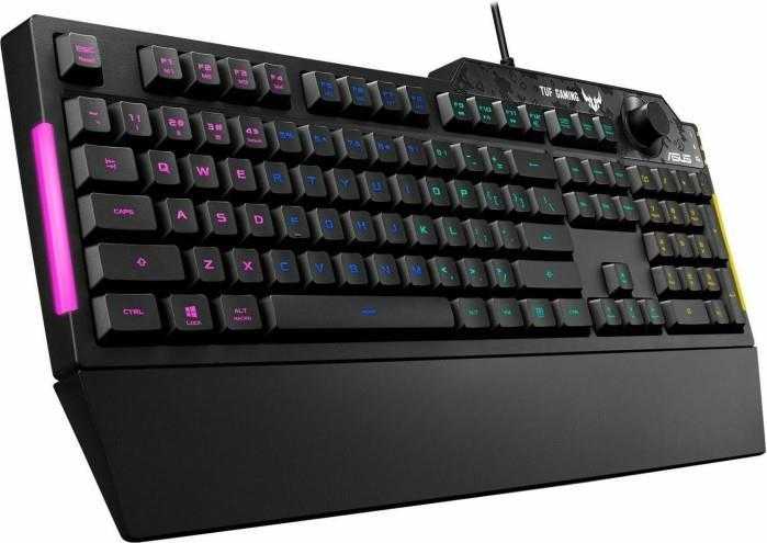 ASUS TUF Gaming K1 – Tastatur – backlit – USB – Deutsch – Schwarz (90MP01X0-BKDA00)