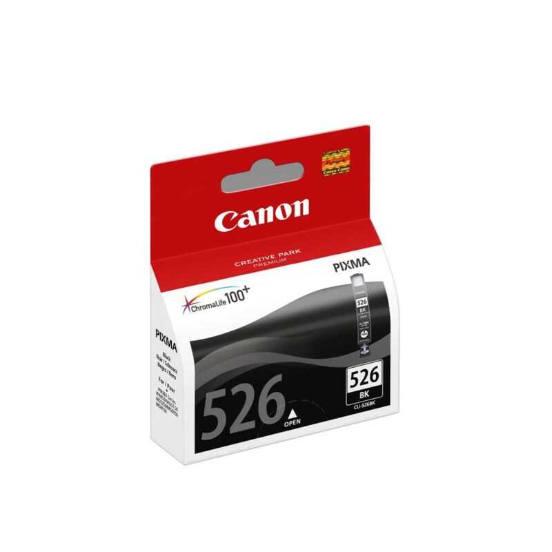 • Canon CLI526BK Tintenpatrone (4540B001) • Farbe: Schwarz • Inhalt: 9ml • Kompatibel zu: MG5150 MG5250 MG6150 MG8150 iP4850 MX885 iX6550 MG5200 • MG5350 MG6250 MG8250 MG5140 MG5100 iP4900 MX880 MX715 MX895 iX6500