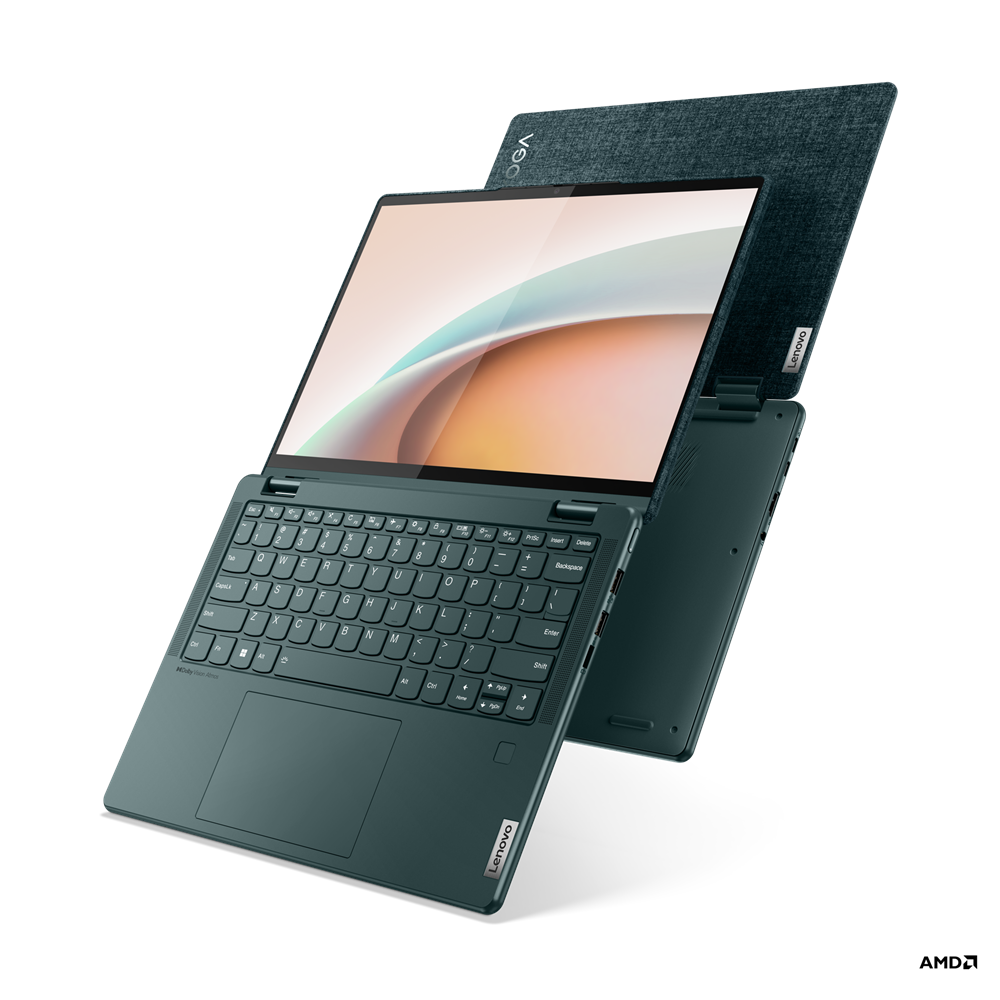 Lenovo Yoga 6 13ALC7 82UD – Flip-Design – AMD Ryzen 5 5500U / 2.1 GHz – Win 11 Home – Radeon Graphics – 8 GB RAM – 512 GB SSD NVMe – 33.8 cm (13.3) IPS Touchscreen 1920 x 1200 – Wi-Fi 6 – türkis (dunkel) – kbd: Deutsch – mit 3 Months Lenovo Premium Care, CO2 Offset 1 ton