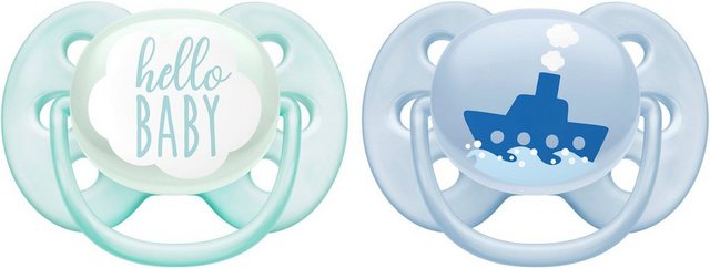 Philips AVENT Schnuller ultra soft SCF222/01, Kiefergerecht, ultraweich, mit flexiblen und komfortablen Saugerschild