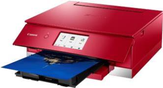 Canon PIXMA TS8352a – Multifunktionsdrucker – Farbe – Tintenstrahl – 216 x 297 mm (Original) – A4/Legal (Medien) – bis zu 15 ipm (Drucken) – 200 Blatt – USB 2.0, Bluetooth, Wi-Fi(n) – Rot (3775C116)