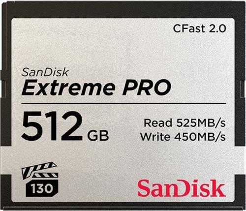 SanDisk Extreme Pro – Flash-Speicherkarte – 512GB – CFast 2,0 (SDCFSP-512G-G46D)