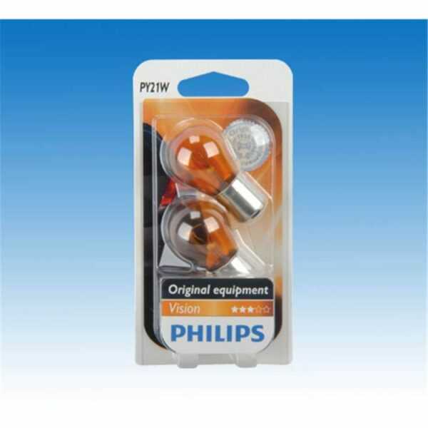 Vision Kugellampe PY21W Hochwertiges Produkt in Originalausrüster-Qualität von Philips. - Farbe: gelb 2 Stück