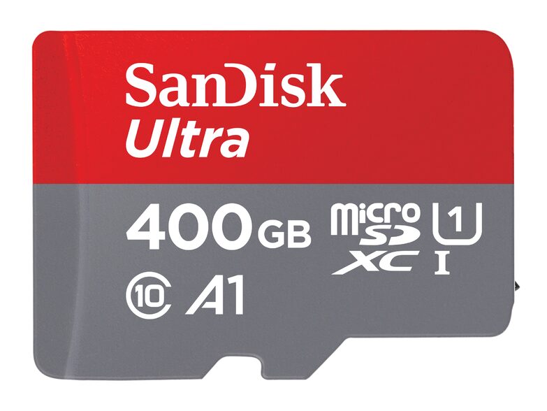 SanDisk Ultra microSDXC, 400 GB Speicherkarte, A1, Kl. 10, U1, inkl. SD-Adapter