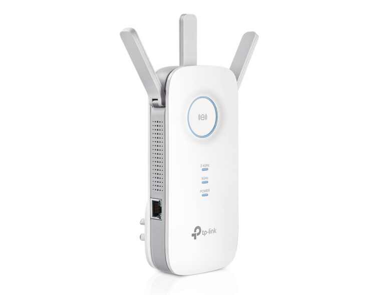 Der TP-Link RE450 AC1750-Dualband-Gigabit-WLAN-Repeater verlängert das WLAN-Signal in bisher nicht abgedeckte Bereiche und beseitigt so ganz nebenbei lästige Funklöcher in Ihren Räumen.WLAN-Erweiterung auf Knopfdruck für die Steckdose.Beseitigt Funklöcher.Simultanes Dualband (450 Mbit/s auf 2