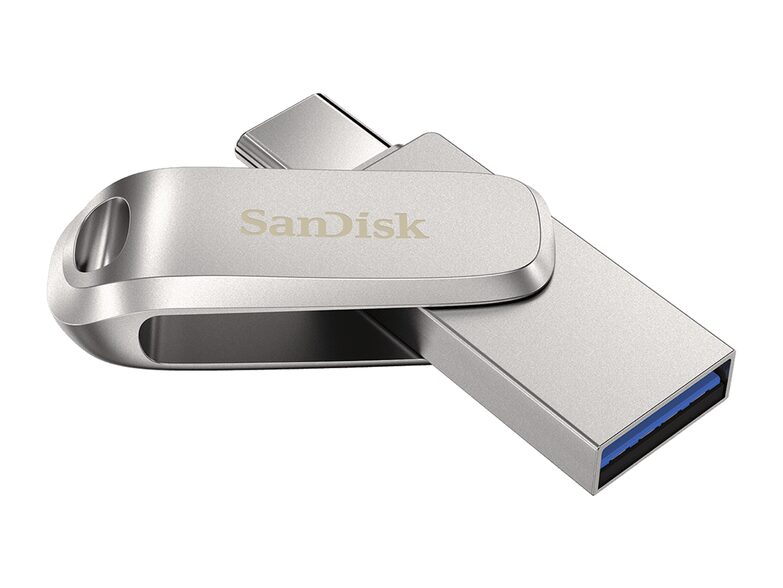 SanDisk Ultra Dual Drive Luxe, 512 GB Flash-Laufwerk, USB-C/USB-A 3.1, silber