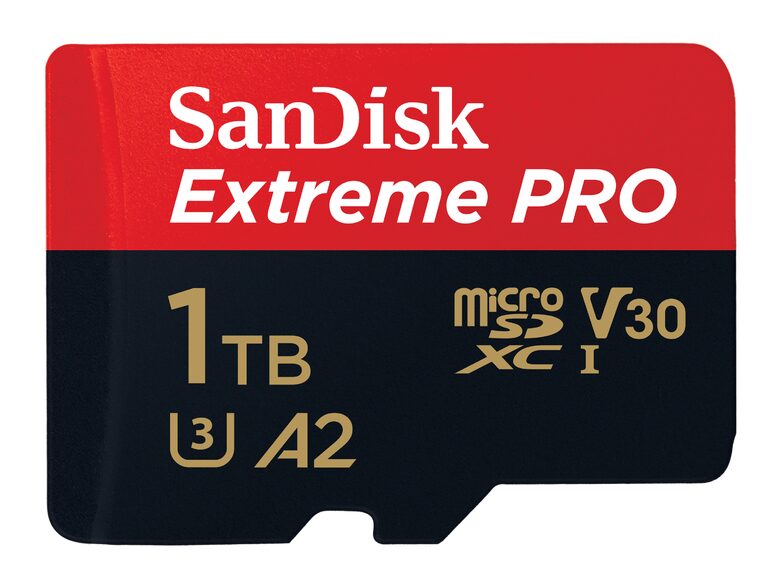 SanDisk Extreme PRO, 1 TB microSDXC Speicherkarte, A2, U3, inkl. SD-Adapter