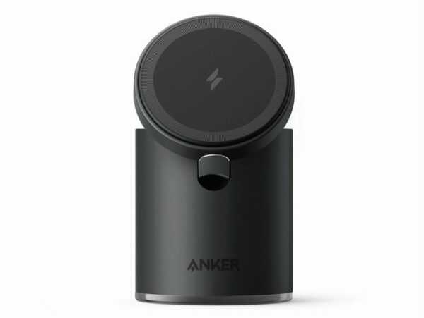 Der 623 Magnetic Wireless Charger von Anker ist ein kompaktes Ladegerät im dosenförmigen Design mit zwei kabellosen Ladeflächen für iPhone mit MagSafe und AirPods.Kompaktes 2-in-1-Ladegerät für bis zu 2 Geräte gleichzeitig.Passend für iPhone 12 / 13 sowie für AirPods Pro / AirPods 2.Anti-Rutsch-Unterlage für besseren Halt.LED-Ring am Sockel als Status-Anzeige.Magnetische Hauptfläche mit 7