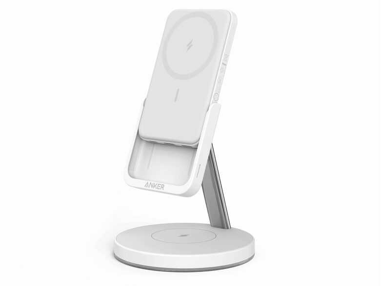 Anker 633 Magnetic Wireless Charger (MagGo), 2-in-1-Ladegerät, 25 W, weiß