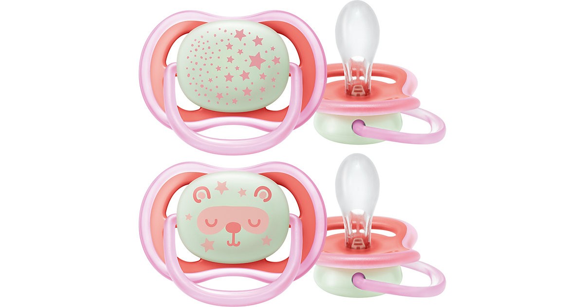 Schnuller ultra air Night, SCF376/22, 6-18m Girl pink