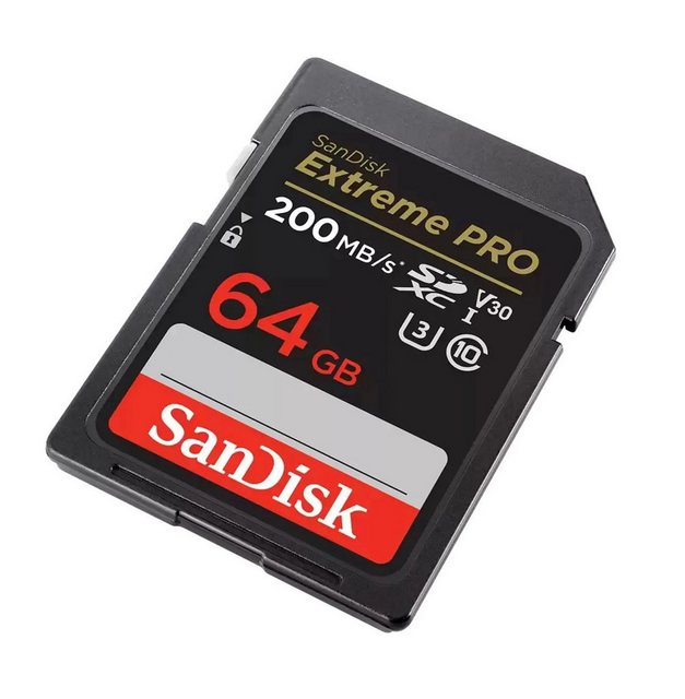 Sandisk Extreme PRO 64 GB SDXC Speicherkarte Class 3 V30 170 MB/s 90 MB/s Speicherkarte