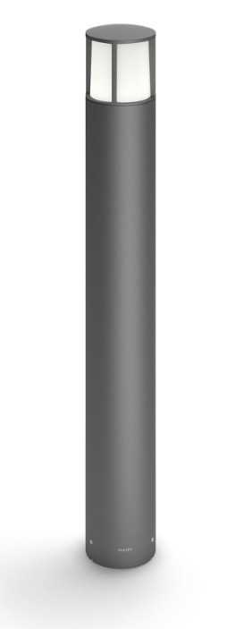 Philips Pollerleuchten ab 50 cm Stock Höhe 77 Cm Anthrazit 1-flammig Zylinderförmig, Anthrazit, Aluminium, 164679316