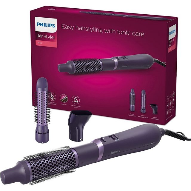 Philips Stylingbürste BHA305/00 Airstyler Series 3000 – Warmluftbürste – blau