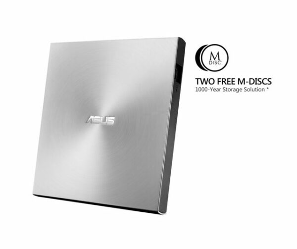 ASUS SDRW-08U7M-U   Externer ultra-schlanker DVD-Brenner mit M-Disc-Unterstützung1000-jährige Speicherlösung dank M-Disc-UnterstützungInklusive zwei kostenlosen 4