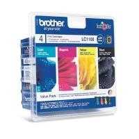 Brother LC1100 Value Pack – 4er-Pack – Schwarz, Gelb, Cyan, Magenta – original – Blisterverpackung – Tintenpatrone – für Brother DCP-185, 385, 395, J715, MFC-490, 5490, 5890, 5895, 6890, 790, 795, 990, J615