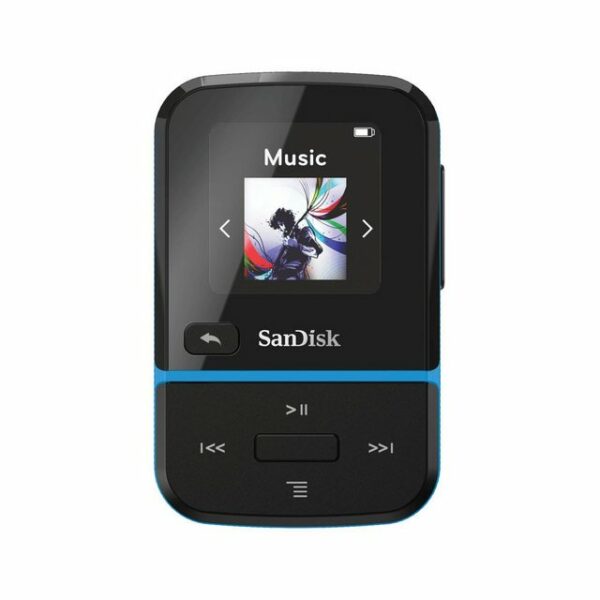 SanDiskMP3-PlayerClip Sport Go MP3-Player 32 GB Blau32 GB Speicherkapazitätbequem an der Kleidung anklippen3