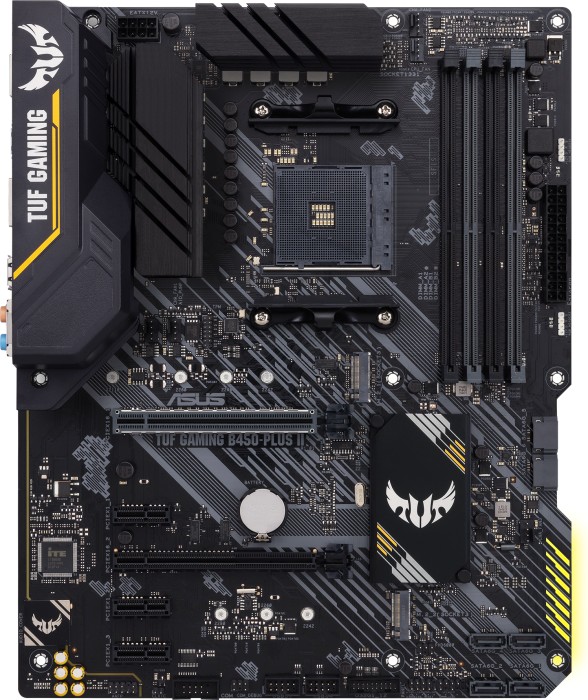 ASUS TUF GAMING B450-PLUS II – Motherboard – ATX – Socket AM4 – AMD B450 – USB-C Gen2, USB 3,2 Gen 1, USB 3,2 Gen 2 – Gigabit LAN – Onboard-Grafik (CPU erforderlich) – HD Audio (8-Kanal) (90MB1650-M0EAY0)