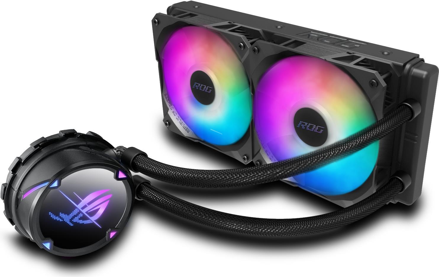 ASUS ROG STRIX LC II 240 ARGB – Prozessor-Flüssigkeitskühlsystem – Kühlergröße: 240 mm – (für: LGA1156, LGA1155, LGA2011, LGA1150, LGA2011-3, LGA1151, AM4, LGA2066, TR4, LGA1200, LGA1700) – 120 mm (90RC00E1-M0UAY0)