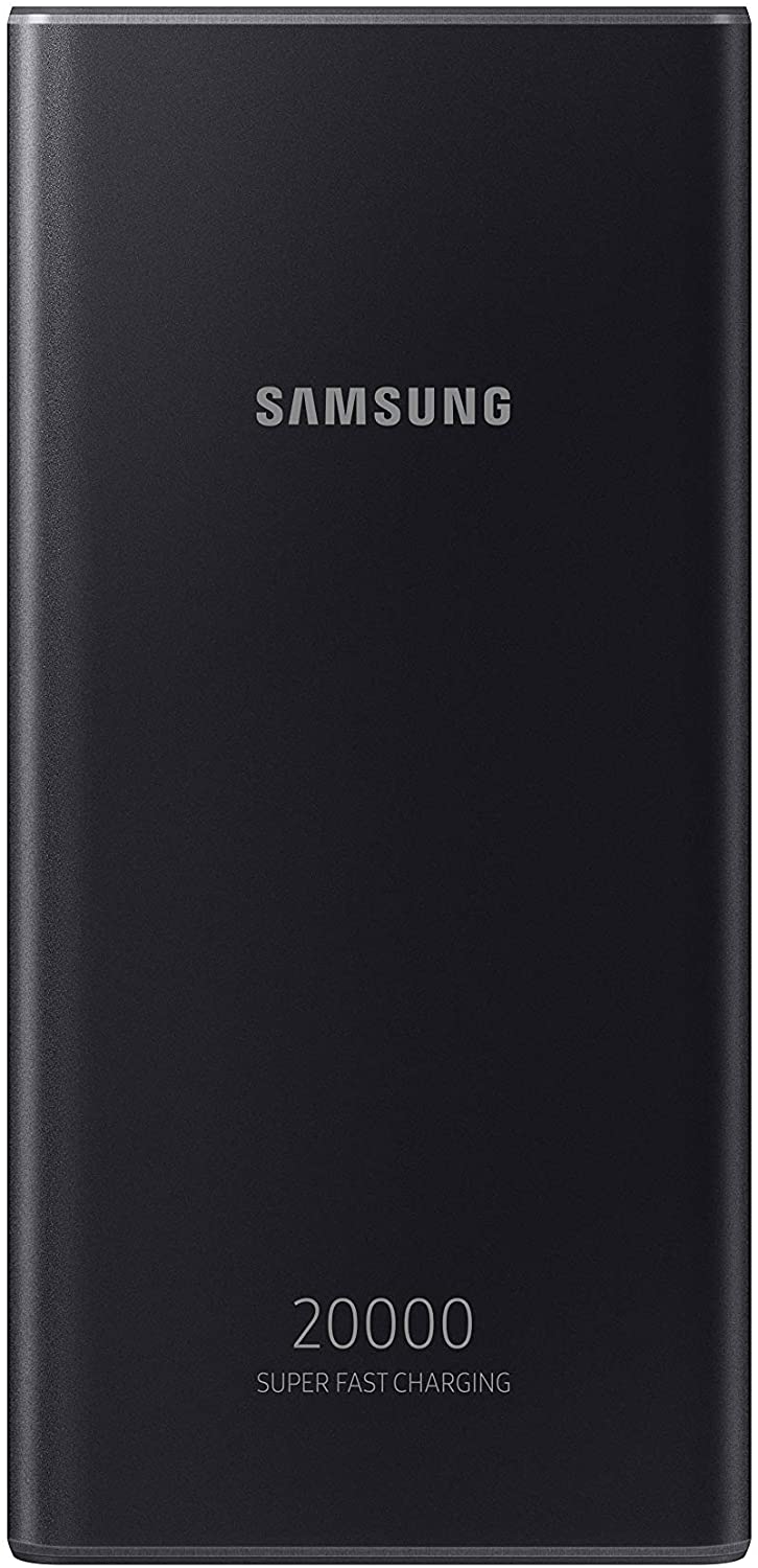 Samsung Battery Pack EB-P5300 – Powerbank – 20000 mAh – 25 Watt – 3 A – Super Fast Charge / Adaptive Fast Charging / PD 3.0 / QC 2.0 – 2 Ausgabeanschlussstellen (USB, USB-C) – auf Kabel: USB-C – Dunkelgrau