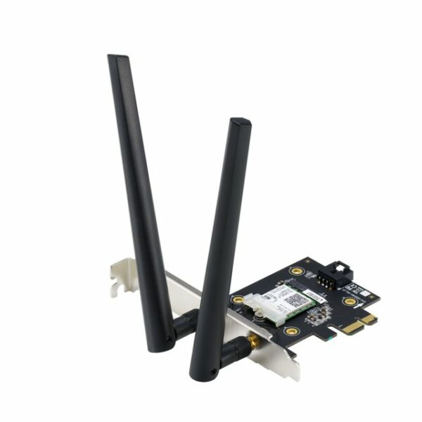   ASUS PCE-AX3000AX3000 Dual-Band PCI-E WiFi 6 (802.11ax). Unterstützung für 160MHz