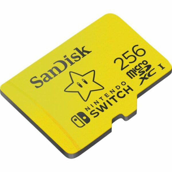 Die SanDisk Nintendo Switch 256 GB microSDXC Speicherkarte ist speziell für den Einsatz in einer Nintendo Switch Konsole konzipiert. Dank der hohen Übertragungsgeschwindigkeiten laden Spiele schneller und man hat alle Spiele und Daten auf einer Karte.