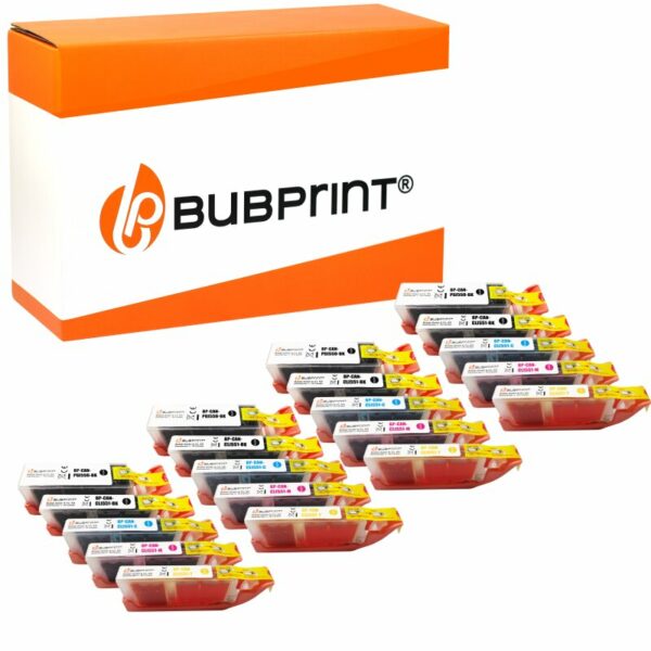 Bubprint 20er-Pack Bubprint Kompatibel Druckerpatronen für Canon PGI-550 CLI-551 XL für Pixma IP7200 IP7250 IX6850 IP8750 MG5450 MG5550 MG5650 MG6350 MG6450