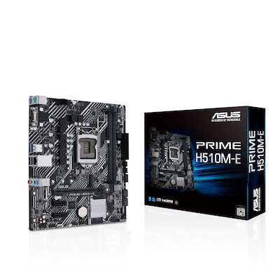 • mATX Mainboard mit Sockel Intel 1200 für Intel Core 11. Generation-CPU • Intel H510-Chipsatz • 64 GB max. RAM