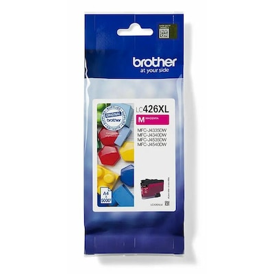 • Brother Tintenpatrone LC-426XLM • Farbe: Magenta • Reichweite: ca. 5.000 Seiten • Kompatibel zu: MFC-J4340DW/ J4540DW/ J4540DWXL