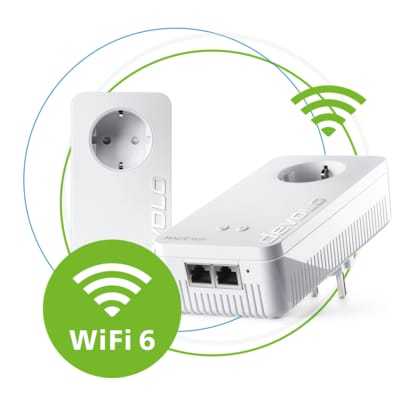 devolo Magic 2 WiFi 6 Starter Kit (2400 Mbit/s, 2x GB LAN, Mesh, Access Point)